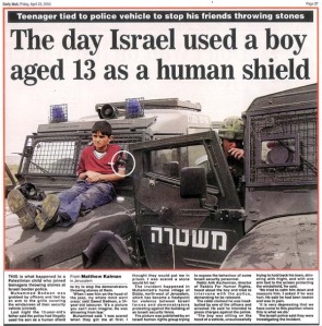 Dail Mail - IDF used boy as a human shield