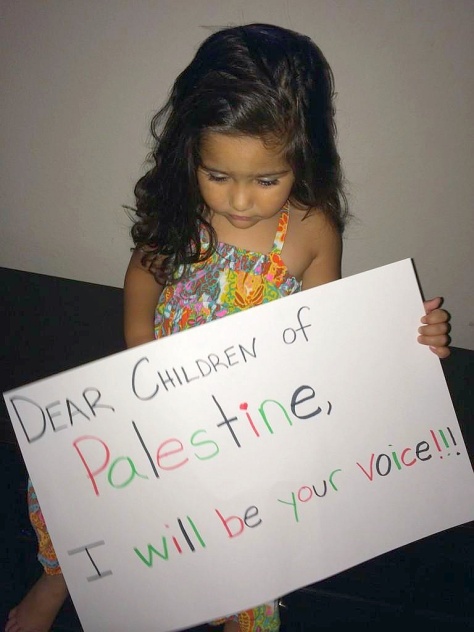 Dear children of Palestine, I will be your voice!