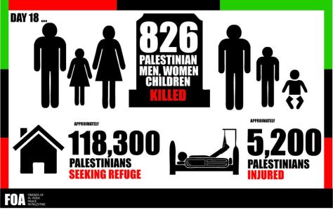 Gaza - Day 18 FOA infographic
