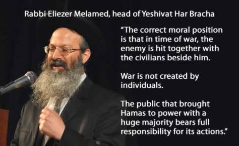 rabbi eliezer Melamed- civilians fault
