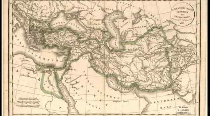 324 BC map by Alexander the Great of Levant
