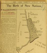 Map in NY Tribune 1917 of Palestine