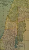Map of Palestine at time of Christ