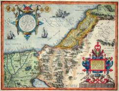1570 French map of Palestine